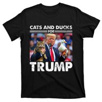 Cats And Ducks For Trump 2024 Kittens And Ducks For Trump T-Shirt