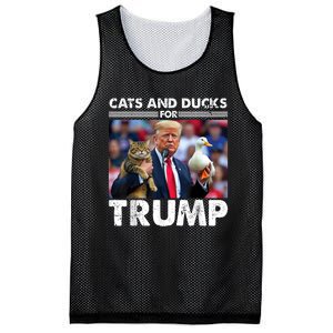 Cats And Ducks For Trump 2024 Kittens And Ducks For Trump Mesh Reversible Basketball Jersey Tank