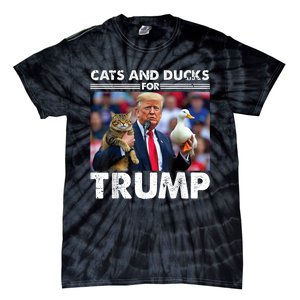 Cats And Ducks For Trump 2024 Kittens And Ducks For Trump Tie-Dye T-Shirt