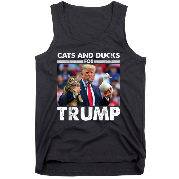 Cats And Ducks For Trump 2024 Kittens And Ducks For Trump Tank Top