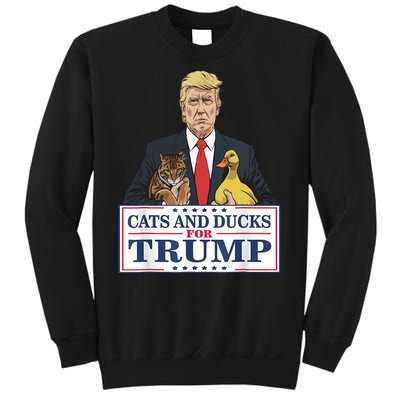 Cats And Ducks For Trump 2024 Kittens And Ducks For Trump Sweatshirt