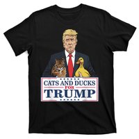 Cats And Ducks For Trump 2024 Kittens And Ducks For Trump T-Shirt