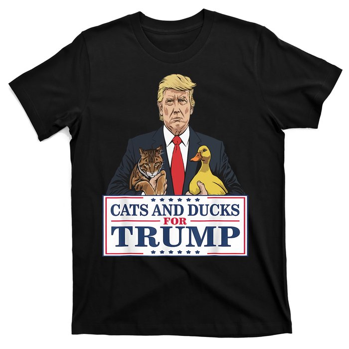 Cats And Ducks For Trump 2024 Kittens And Ducks For Trump T-Shirt