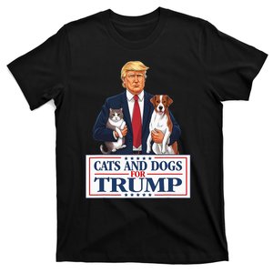 Cats And Dogs For Trump 2024 Pets For Trump Vance 2024 T-Shirt