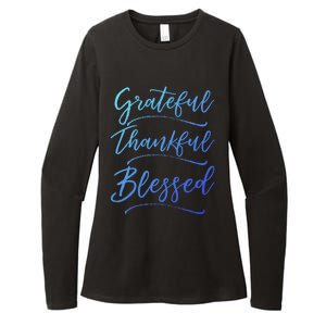 Christian Art Design Jesus Gift Grateful Thankful Blessed Gift Womens CVC Long Sleeve Shirt