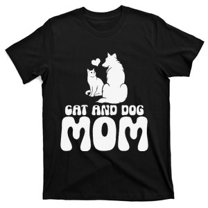 Cats and Dogs Mom Mother's Day Puppy Pets Animals Lover Cute T-Shirt