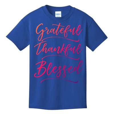 Christian Art Design Jesus Gift Grateful Thankful Blessed Gift Kids T-Shirt