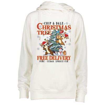 Chip And Dale Christmas Tree Free Delivery Chip And Dale Christmas Womens Funnel Neck Pullover Hood