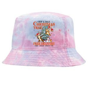 Chip And Dale Christmas Tree Free Delivery Chip And Dale Christmas Tie-Dyed Bucket Hat