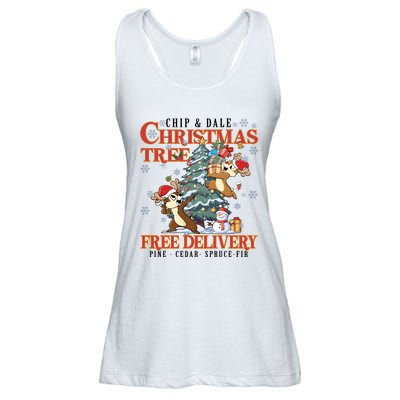 Chip And Dale Christmas Tree Free Delivery Chip And Dale Christmas Ladies Essential Flowy Tank