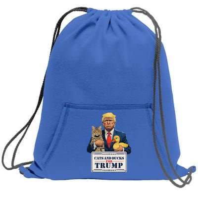 Cats And Ducks For Trump 2024 Sweatshirt Cinch Pack Bag