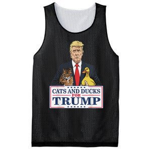 Cats And Ducks For Trump 2024 Kittens And Ducks For Trump Gift Mesh Reversible Basketball Jersey Tank