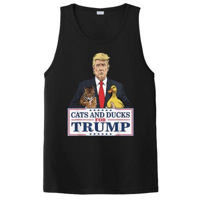 Cats And Ducks For Trump 2024 Kittens And Ducks For Trump Gift PosiCharge Competitor Tank