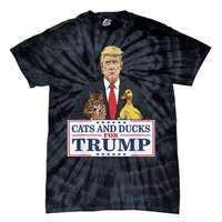 Cats And Ducks For Trump 2024 Kittens And Ducks For Trump Gift Tie-Dye T-Shirt