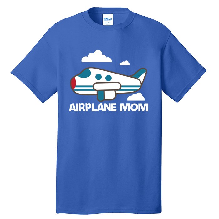 Cool Airplane Design For Mom Mother Aviation Plane Lovers Gift Tall T-Shirt