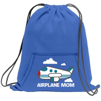 Cool Airplane Design For Mom Mother Aviation Plane Lovers Gift Sweatshirt Cinch Pack Bag