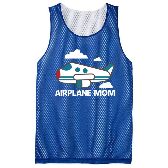 Cool Airplane Design For Mom Mother Aviation Plane Lovers Gift Mesh Reversible Basketball Jersey Tank