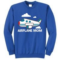 Cool Airplane Design For Mom Mother Aviation Plane Lovers Gift Tall Sweatshirt