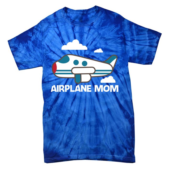 Cool Airplane Design For Mom Mother Aviation Plane Lovers Gift Tie-Dye T-Shirt