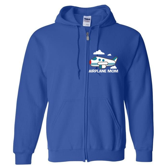 Cool Airplane Design For Mom Mother Aviation Plane Lovers Gift Full Zip Hoodie