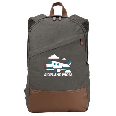 Cool Airplane Design For Mom Mother Aviation Plane Lovers Gift Cotton Canvas Backpack