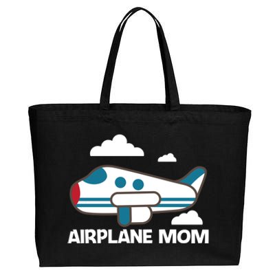 Cool Airplane Design For Mom Mother Aviation Plane Lovers Gift Cotton Canvas Jumbo Tote