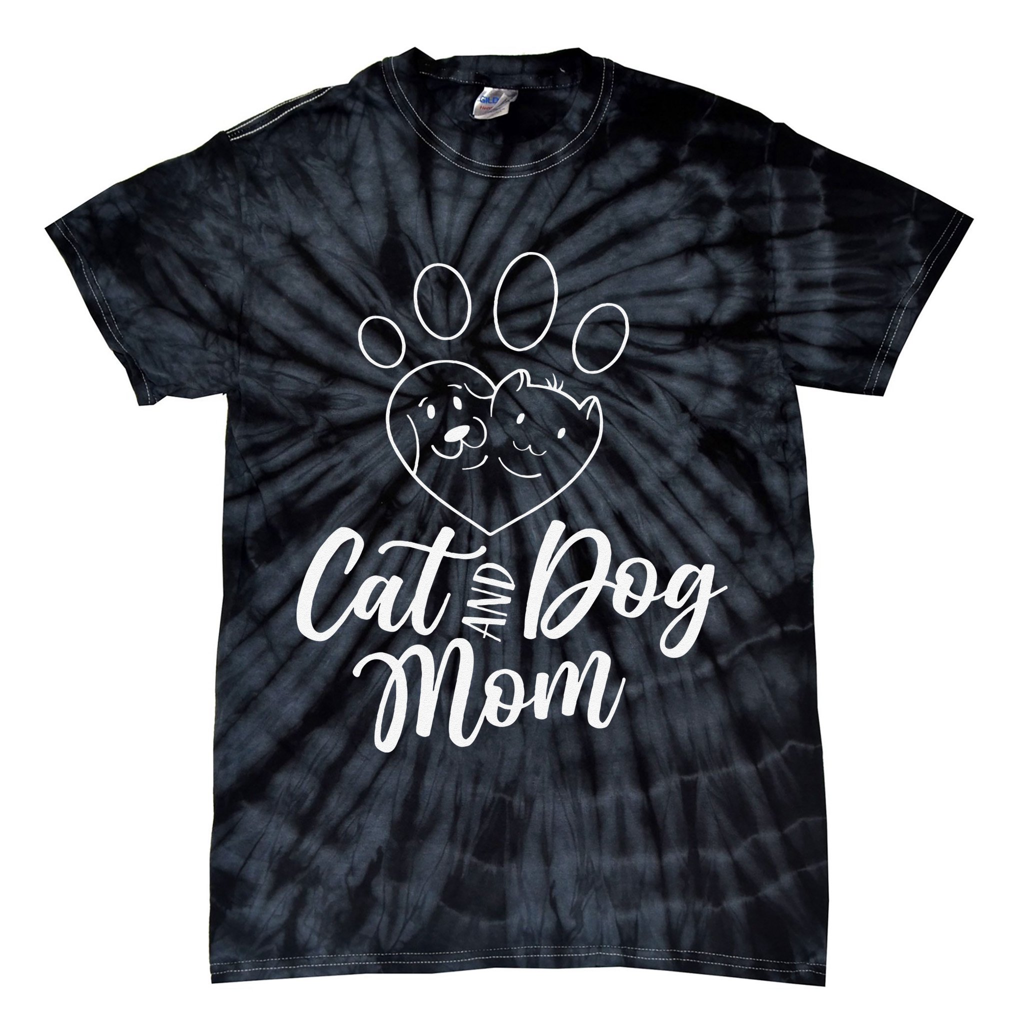 Cat And Dog Mom Dogs Cats Lover Mother Mommy Mama Mothers Tie-Dye T-Shirt