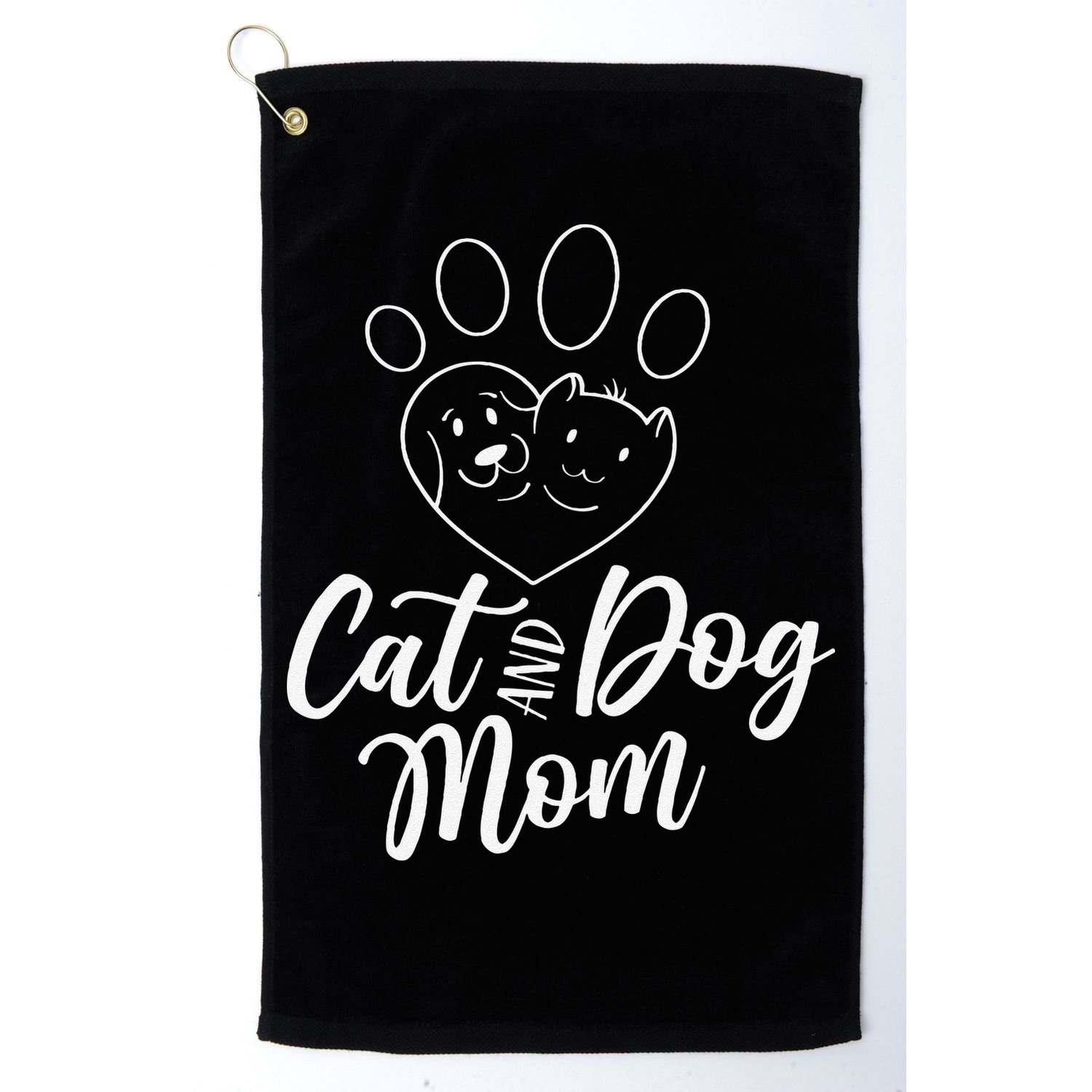 Cat And Dog Mom Dogs Cats Lover Mother Mommy Mama Mothers Golf Towel