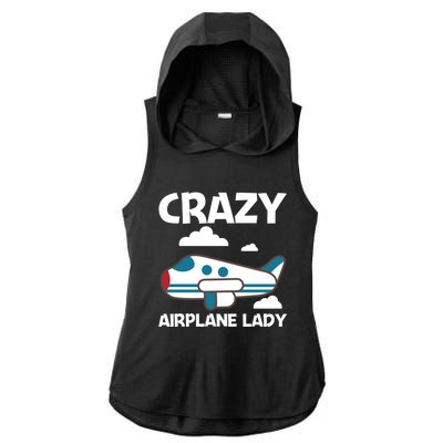 Cool Airplane Design Mom Aviation Plane Lovers Gift Ladies PosiCharge Tri-Blend Wicking Draft Hoodie Tank