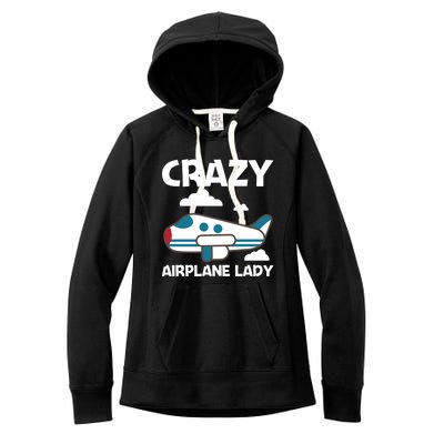 Cool Airplane Design Mom Aviation Plane Lovers Gift Women's Fleece Hoodie