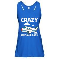 Cool Airplane Design Mom Aviation Plane Lovers Gift Ladies Essential Flowy Tank