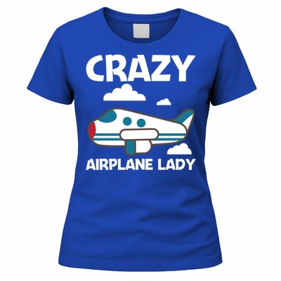 Cool Airplane Design Mom Aviation Plane Lovers Gift Women's T-Shirt