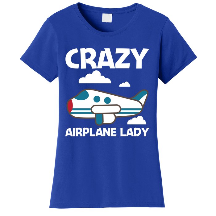 Cool Airplane Design Mom Aviation Plane Lovers Gift Women's T-Shirt