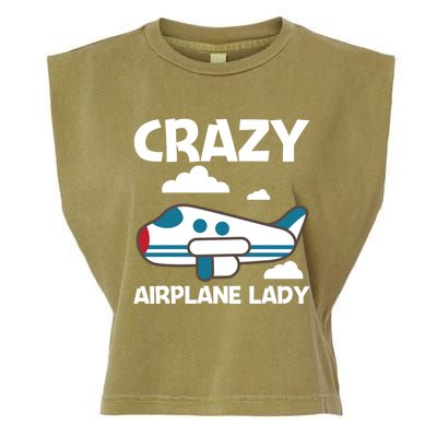 Cool Airplane Design Mom Aviation Plane Lovers Gift Garment-Dyed Women's Muscle Tee