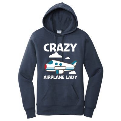 Cool Airplane Design Mom Aviation Plane Lovers Gift Women's Pullover Hoodie