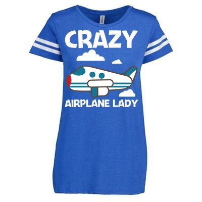 Cool Airplane Design Mom Aviation Plane Lovers Gift Enza Ladies Jersey Football T-Shirt