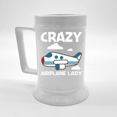 Cool Airplane Design Mom Aviation Plane Lovers Gift Beer Stein