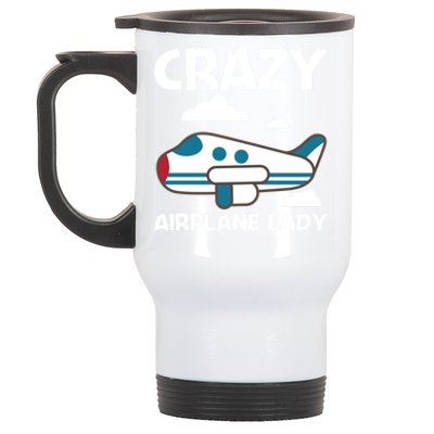 Cool Airplane Design Mom Aviation Plane Lovers Gift Stainless Steel Travel Mug