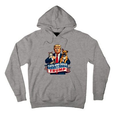 Cats And Dogs For Trump 2024 Kittens And Dogs For Trump Tall Hoodie