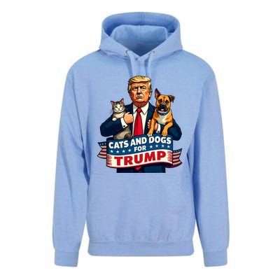 Cats And Dogs For Trump 2024 Kittens And Dogs For Trump Unisex Surf Hoodie