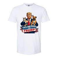 Cats And Dogs For Trump 2024 Kittens And Dogs For Trump Softstyle CVC T-Shirt