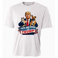 Cats And Dogs For Trump 2024 Kittens And Dogs For Trump Cooling Performance Crew T-Shirt