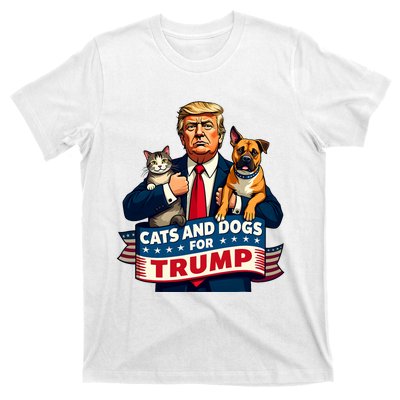 Cats And Dogs For Trump 2024 Kittens And Dogs For Trump T-Shirt