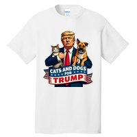 Cats And Dogs For Trump 2024 Kittens And Dogs For Trump Tall T-Shirt