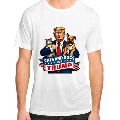 Cats And Dogs For Trump 2024 Kittens And Dogs For Trump Adult ChromaSoft Performance T-Shirt