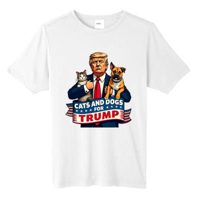 Cats And Dogs For Trump 2024 Kittens And Dogs For Trump Tall Fusion ChromaSoft Performance T-Shirt