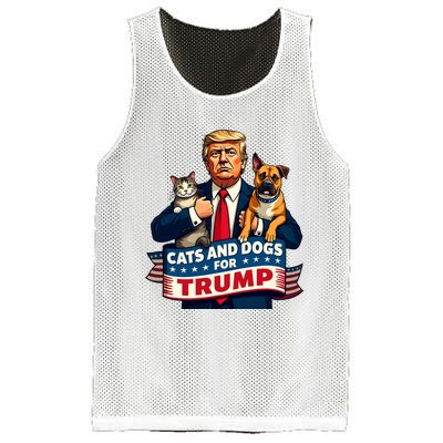 Cats And Dogs For Trump 2024 Kittens And Dogs For Trump Mesh Reversible Basketball Jersey Tank