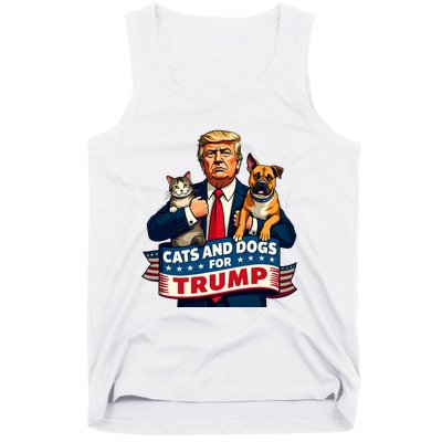 Cats And Dogs For Trump 2024 Kittens And Dogs For Trump Tank Top