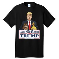 Cats And Ducks For Trump 2024 Kittens And Ducks For Trump Tall T-Shirt