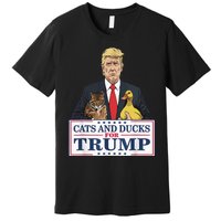 Cats And Ducks For Trump 2024 Kittens And Ducks For Trump Premium T-Shirt